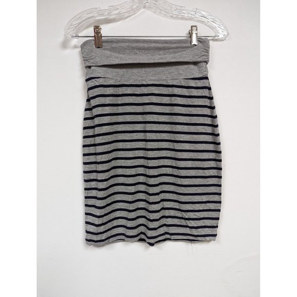 GAP Womens Navy Blue Gray Skirt Size XS X-Small Striped Pencil - Picture 1 of 5